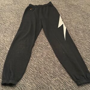 Aviator nation, use girls, lightning, bolt sweatpants, size 10
